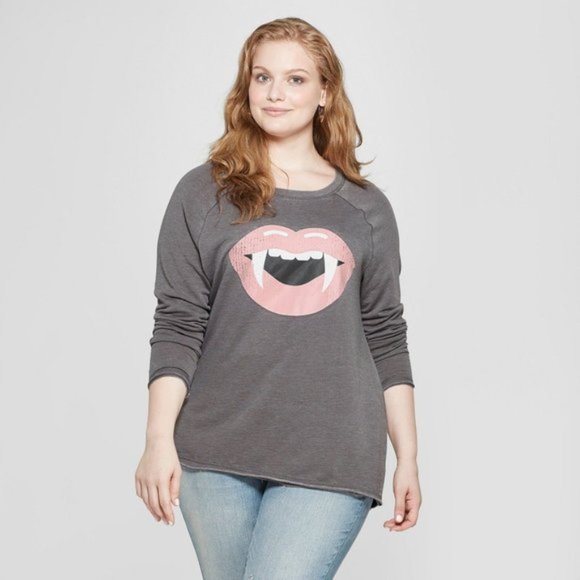 Grayson Thread Fangs Sweatshirt Grey Size … - Picture 1 of 5